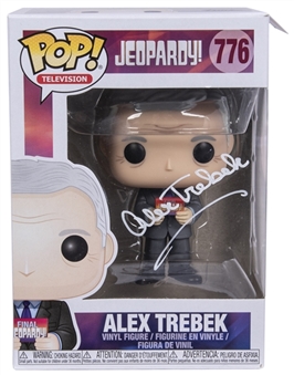 Alex Trebek Signed Original Package for "POP! Television" Vinyl Figure with Figure (JSA)
